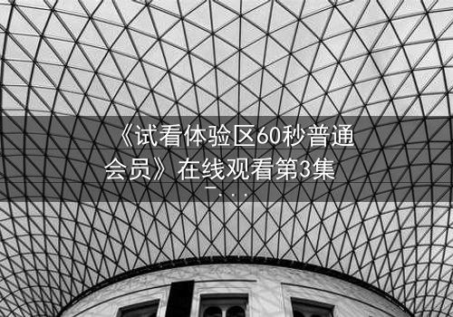 《试看体验区60秒普通会员》在线观看第3集 - 60秒试看竟藏致命秘密