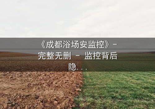 《成都浴场安监控》- 完整无删 - 监控背后隐藏的致命交易