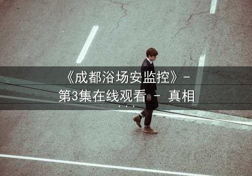 《成都浴场安监控》- 第3集在线观看 - 真相在监控中悄然浮现