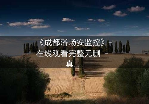 《成都浴场安监控》- 在线观看完整无删 - 真相在监控中悄然浮现