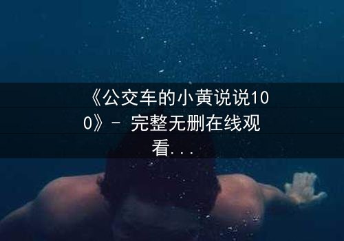 《公交车的小黄说说100》- 完整无删在线观看 - 一场隐秘的都市情感风暴