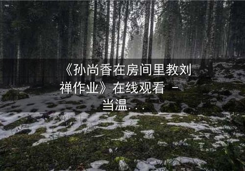 《孙尚香在房间里教刘禅作业》在线观看 - 当温柔教学遇上少年叛逆,一场情感风暴悄然爆发!