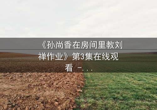 《孙尚香在房间里教刘禅作业》第3集在线观看 - 一场跨越时空的温情教学,暗藏家国危机!