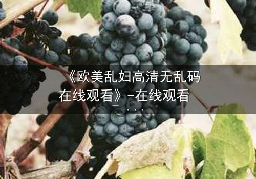 《欧美乱妇高清无乱码在线观看》-在线观看 - 第3集免费